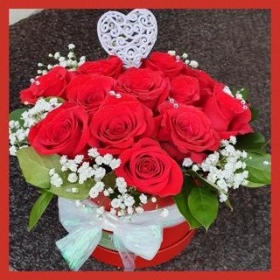 Valentines Rose Hat Box